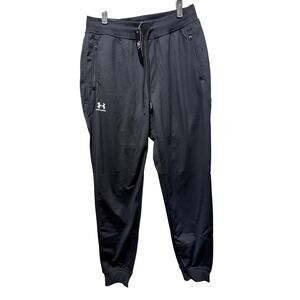 Under Armour Black Jogger loose fit Tapered leg Cuffed Ankle Mens Size Large NEW